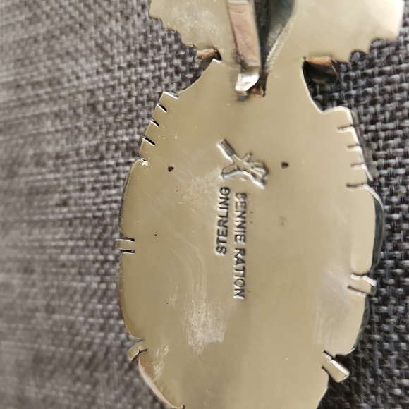 Native American Navajo NWOT Kachina Turquoise Pendant by Bennie Ration 💙🎁🩶 - Picture 6 of 14